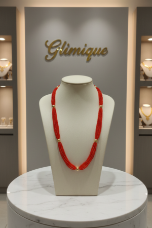 Glimique Vermilion Bead Necklace