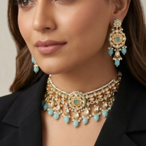 The Cyan Royale Choker Set