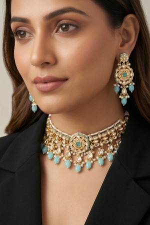 The Cyan Royale Choker Set