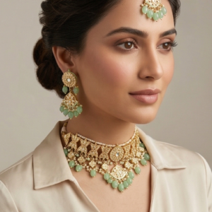 The Emerald Garden Kundan Choker Set