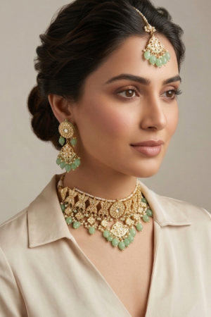 The Emerald Garden Kundan Choker Set