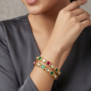 The 'Navaratna Harmony' Regal Kada Bangles