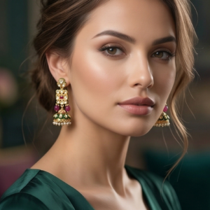 Meera Meenakari Jhumkas