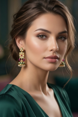 Meera Meenakari Jhumkas