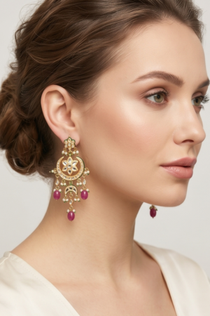 The Celestial Blossom Chandbali Earrings