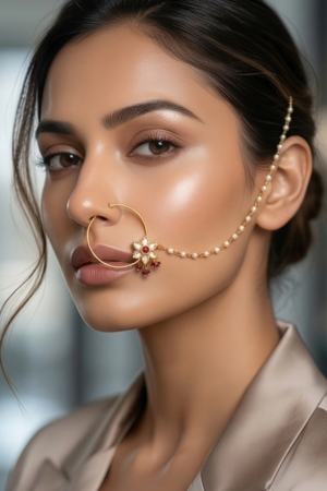 The Rubani Starburst Kundan Nathni
