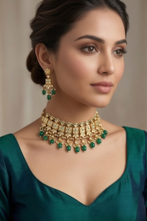 Emerald Radiance Kundan Choker Set