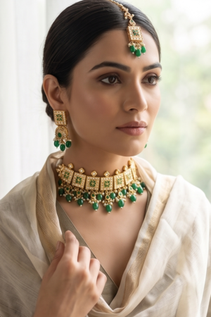 The Emerald Mosaic Choker Set