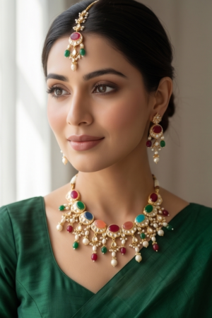 The Navratna Heritage Kundan Set