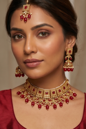 The Empress Ruby Kundan Ensemble