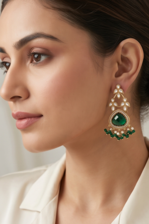 The Emerald Radiance Drop Earrings